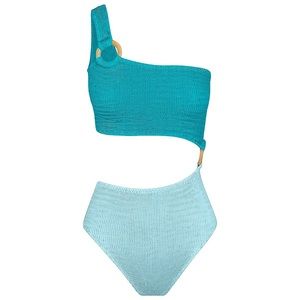 Free Shipping Cleonie Shell Maillot Blue